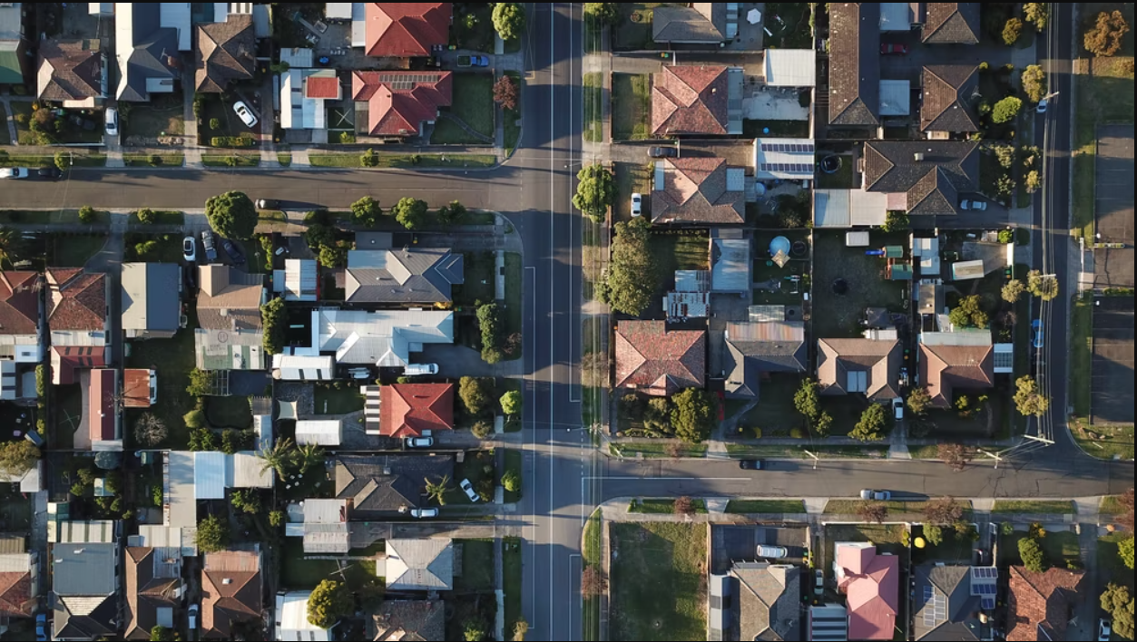 Bird-eye view to Australian Suburbs