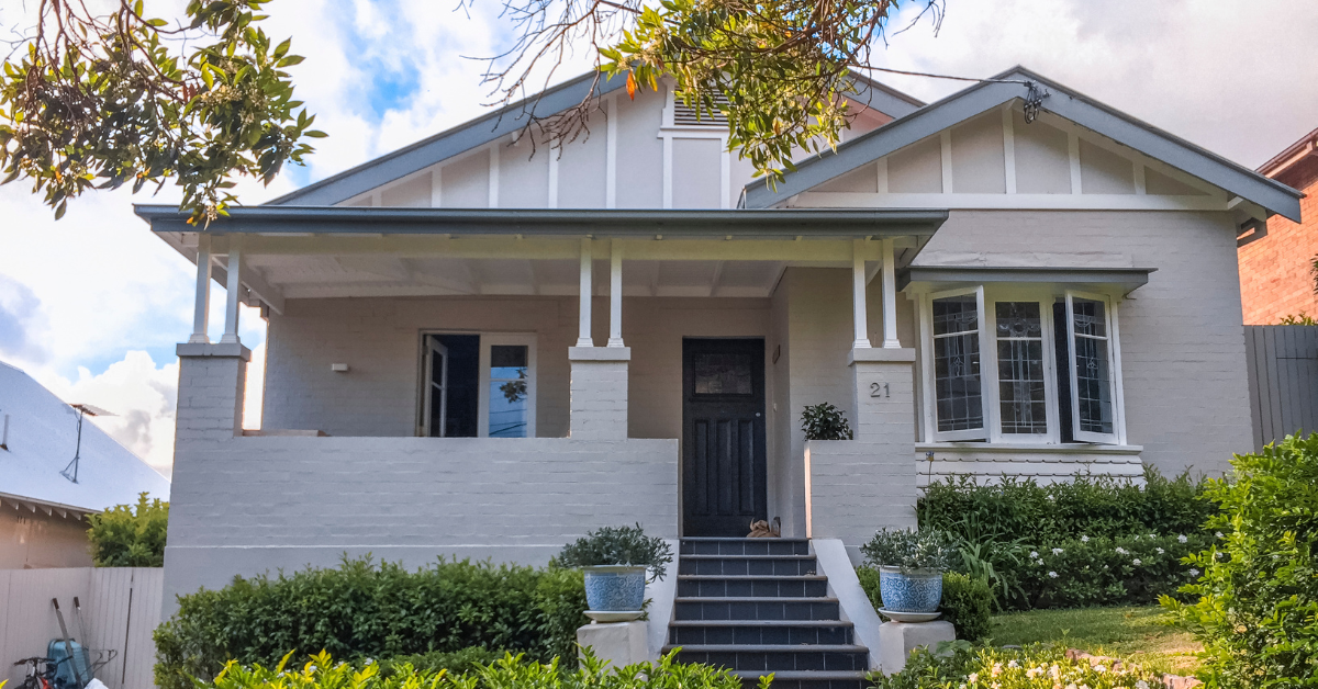 A visual representation of australian residential rental market by a beautiful residential house with gardens around it