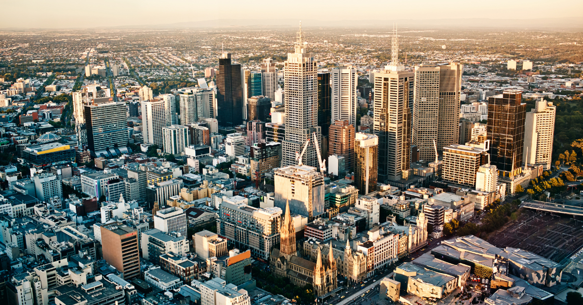 City view of Melbourne City showing opportunity for property investment in the Australian property market