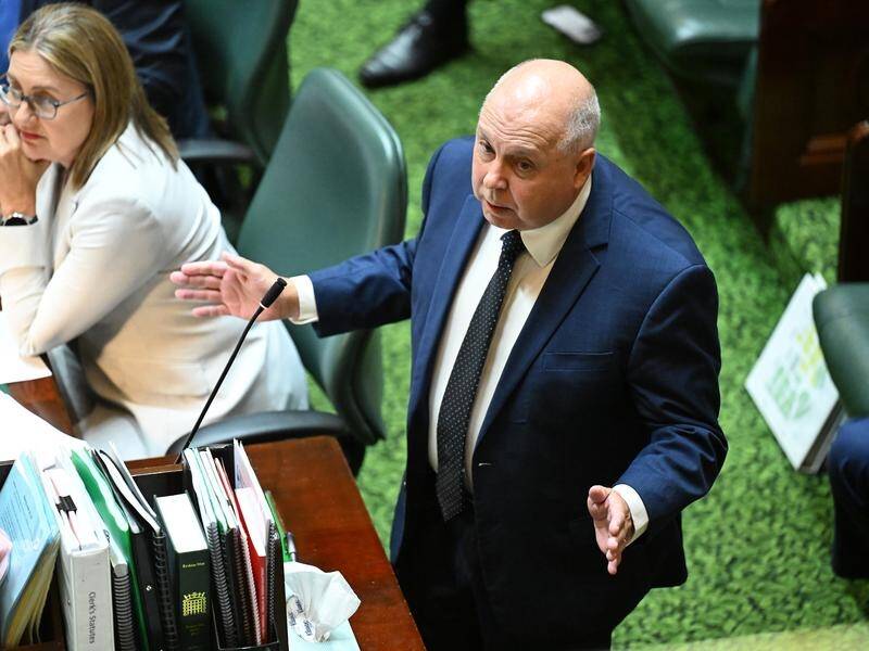 a government official is discussing on stamp duty in parliament meeting